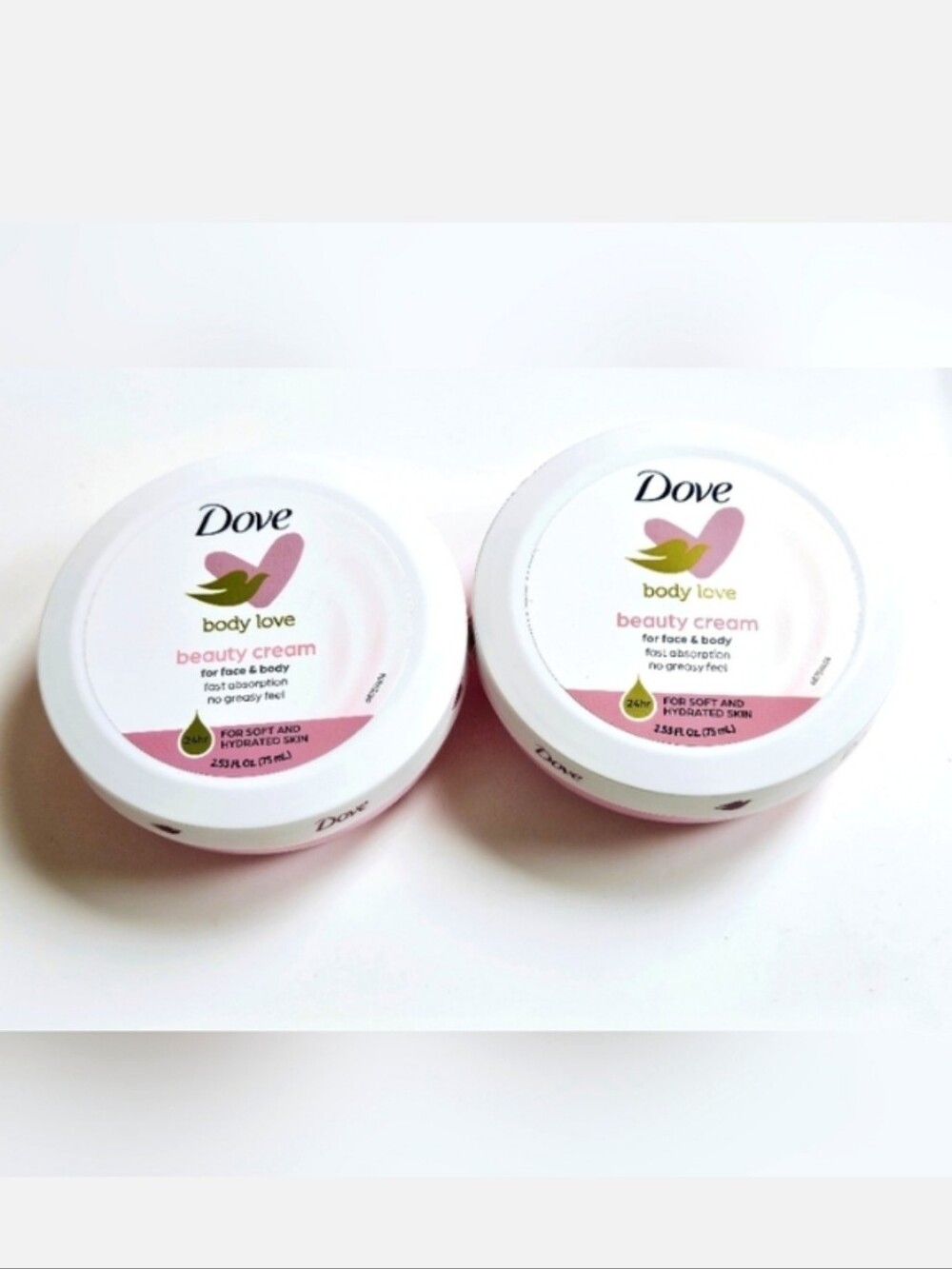 NWT 》2×《 DOVE BODY LOVE BEAUTY CREAM FOR FACE & BODY!